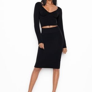 Victoria's Secret Ribbed Midi Skirt